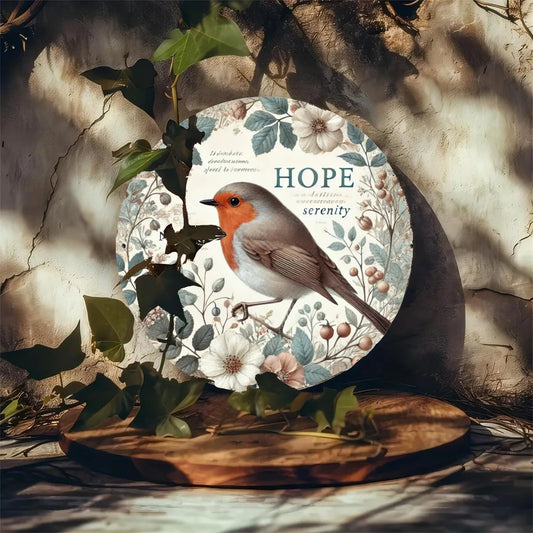 Chickadee 7.8" Metal Wall Art - Durable HD Print, Perfect for Home & Garden Decor, Great Gift for Any Occasion