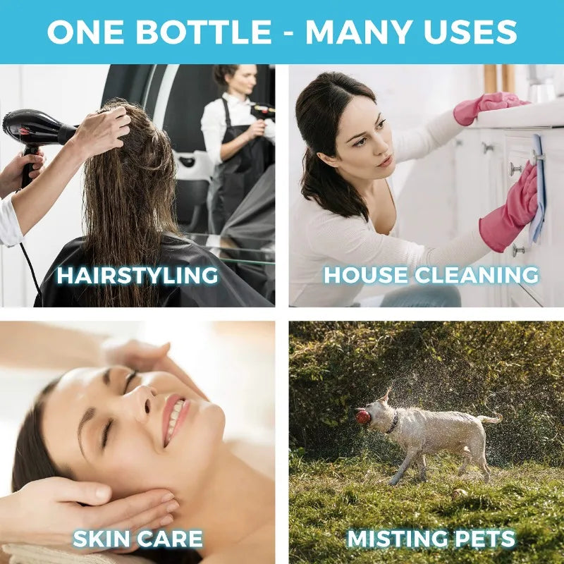 Continuous Spray Bottles Hairdressing Pressure Sprinkling Bottle Barber Beauty Salon Refillable Atomizer Container