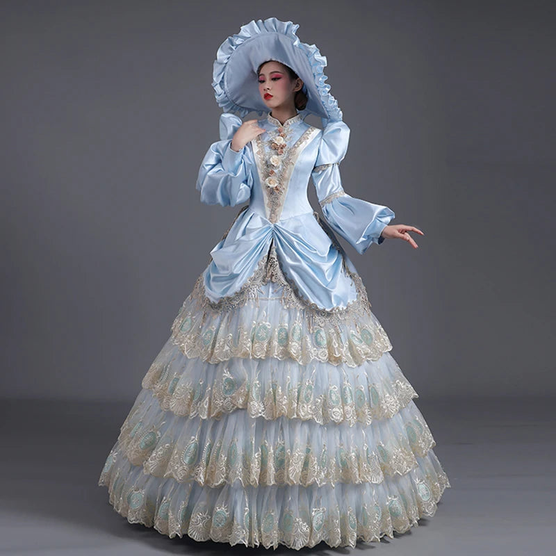 Customized Ball Gown Medieval Marie Court Evening Dresses Renaissance Baroque Historical Prom Party Gowns Halloween