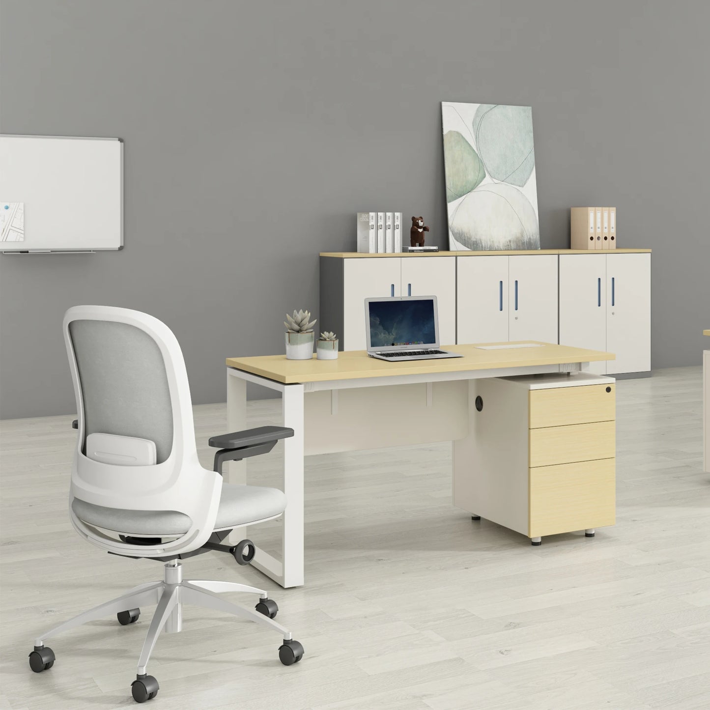 Modern Pc Laptop  Working Table Executive Office Desk With Cabinet Single Computer Desk for Office
