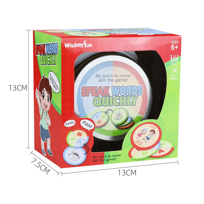 Children's Toys Spell English Word Game Card Quickly Say Words Interactive Board Game English Literacy Card