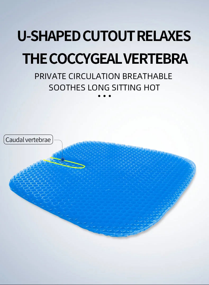 Car Seat Honeycomb Gel Seat Office Seat Four Seasons Universal Silicone Breathable Student Seat Car Seat Honeycomb Gel Seat Offi