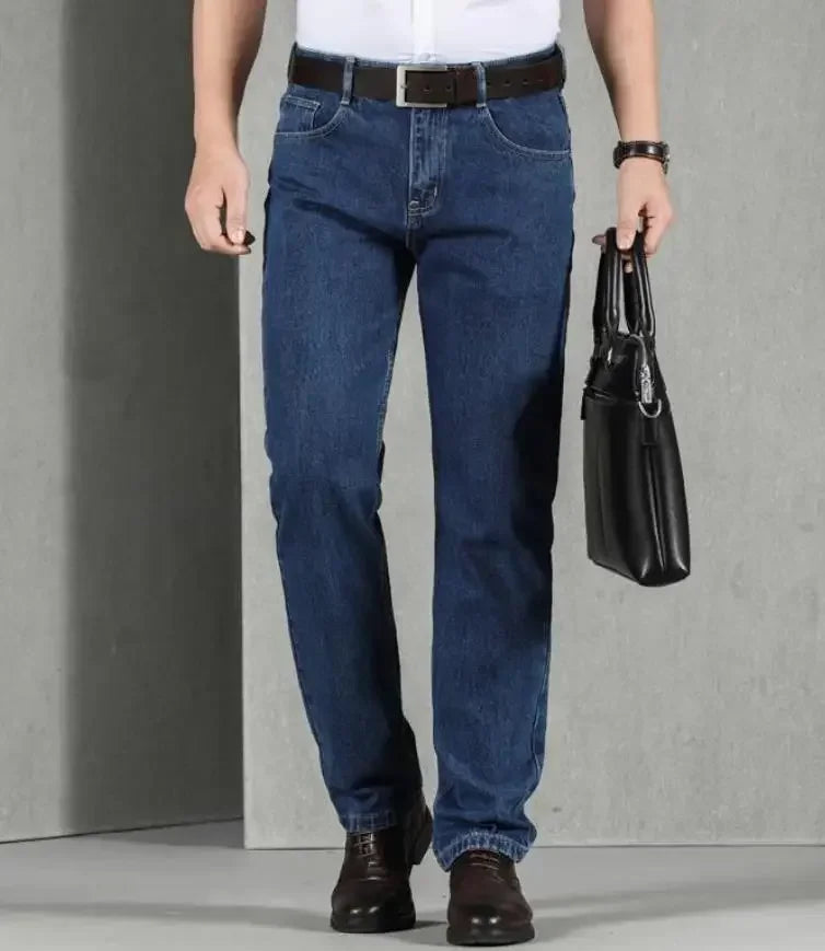 Jeans for Men Work Wear Male Cowboy Pants 2025 Fashion Trousers High Quality Original Classic Straight with Pockets New in Baggy