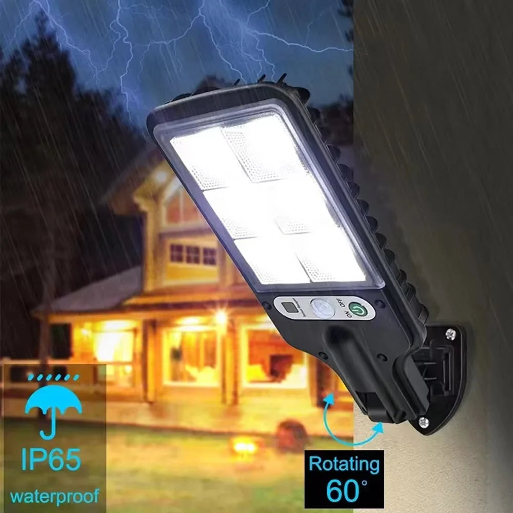 Solar Lights Outdoor With 3 Mode Waterproof Motion Sensor Security Lighting Wall COB Street Lamp for Garden Patio Garage Light