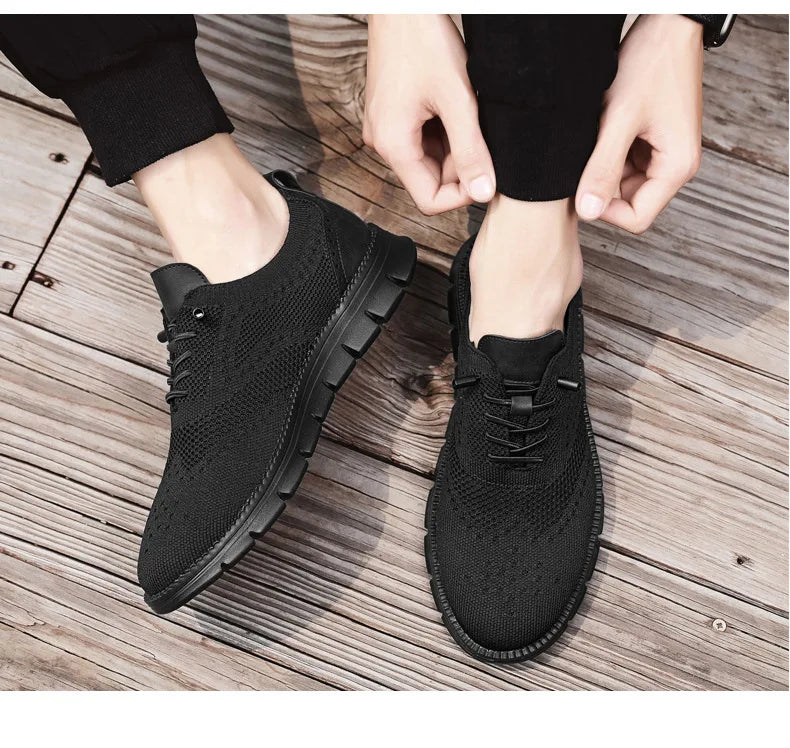 Men Casual Shoes Breeze Stylish Oxfords Fashion Formal Business Urban Breathable Shoes for Male Non Slip Dress Sneakers for Man