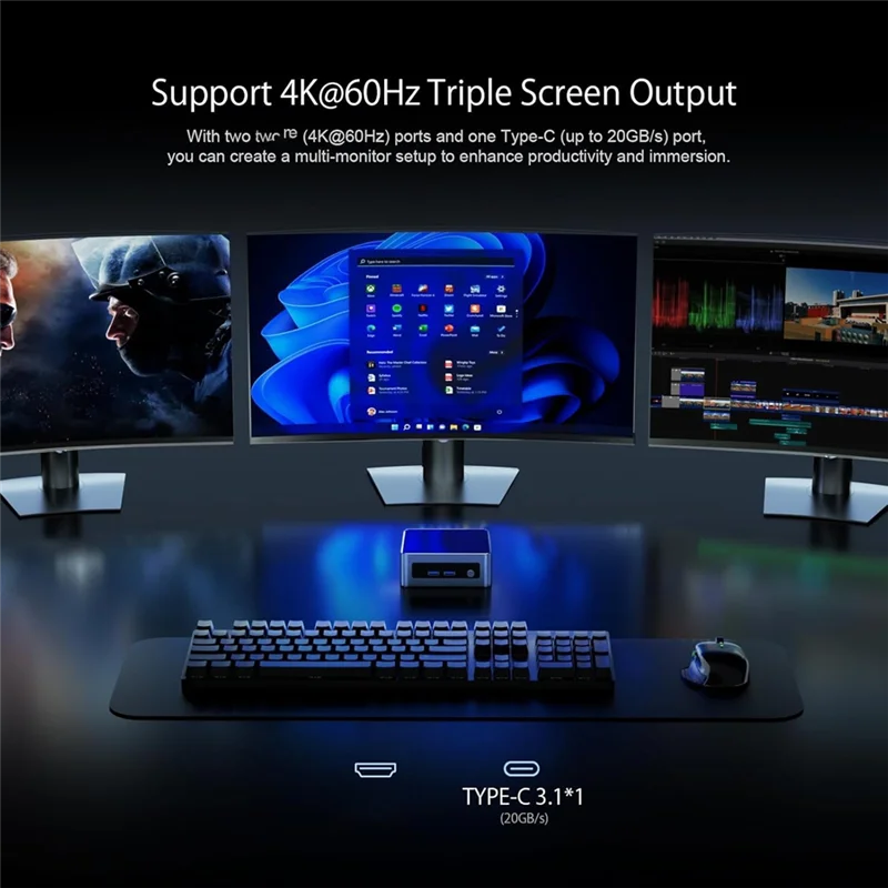 ELECT-Popular Games Easy To Play, 8K Mini Computer For Home And Office, Mini Console Game Host Computer