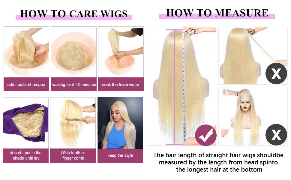 Blonde 613 HD Lace Frontal Wigs Human Hair 13x6 Loose Body Wave Colored 100% Brazilian 30 Inch Choice For Women Cheap On Sale