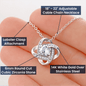 Love knot necklace beauty brilliance elegant pendant chain gift
