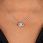Love knot necklace beauty brilliance elegant pendant chain gift