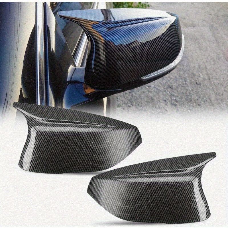 Carbon Fiber Mirror Cover Caps Rearview Side Mirror Covers for INFINITI Q50 2014-2022 & Q60 2017-2022 - Left Driver and Right Passenger Side, 2pcs, Car Mirror Protection, Automotive Exterior Upgrade, Sleek Car Accessories, Mo