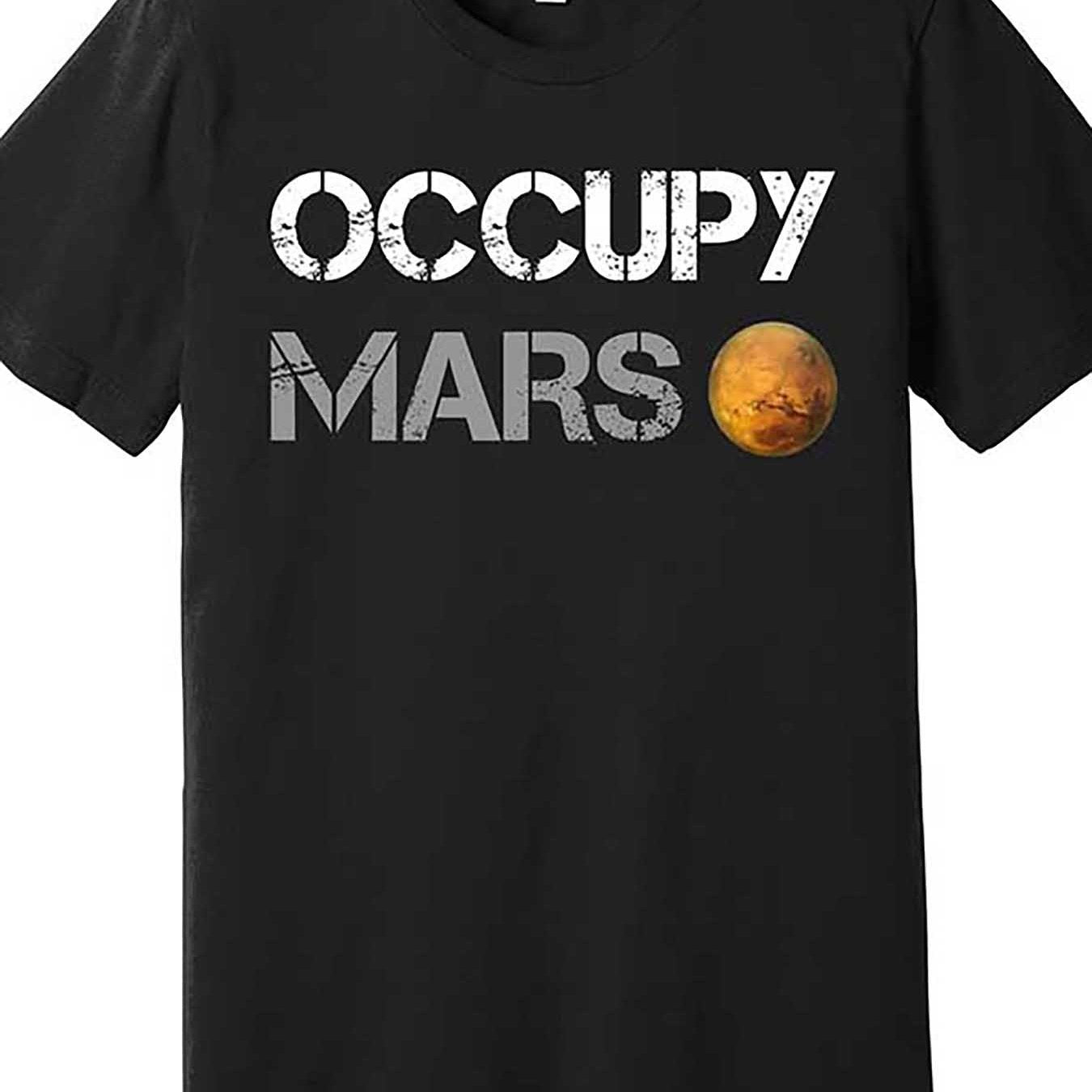 Occupy Mars Elon Musk SpaceX Project Gift Ideas Occupy Mars Trending Premium T-Shirt 562608 funny Men’s Short Sleeve Graphic T-shirt Collection black TT2