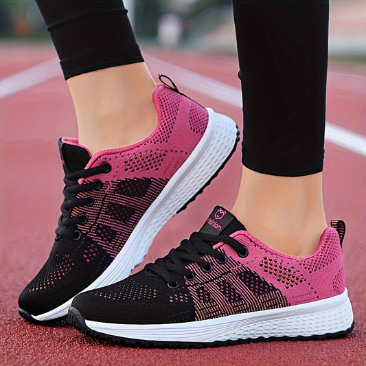 Unisex Ultra-Lightweight Flying Woven Sneakers - Breathable & Comfortable Walking Flats with Non-Slip Platform Sole for Daily Wear & Casual Runs