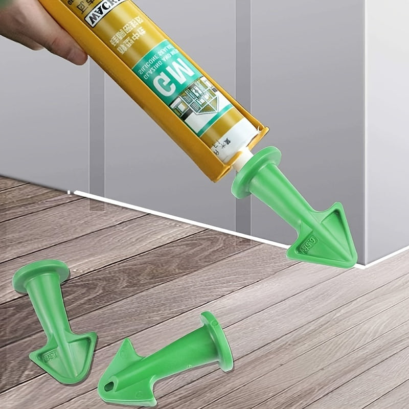 3pcs Silicone Caulk Nozzle Applicator Tools - Durable Plastic, Easy-Grip Handle for Floor Cleaning & Tile Joint Dirt Spatula, Ideal for Epoxy Sealant Application, Perfect Christmas & New Year Gift, Caulk Removal Tool