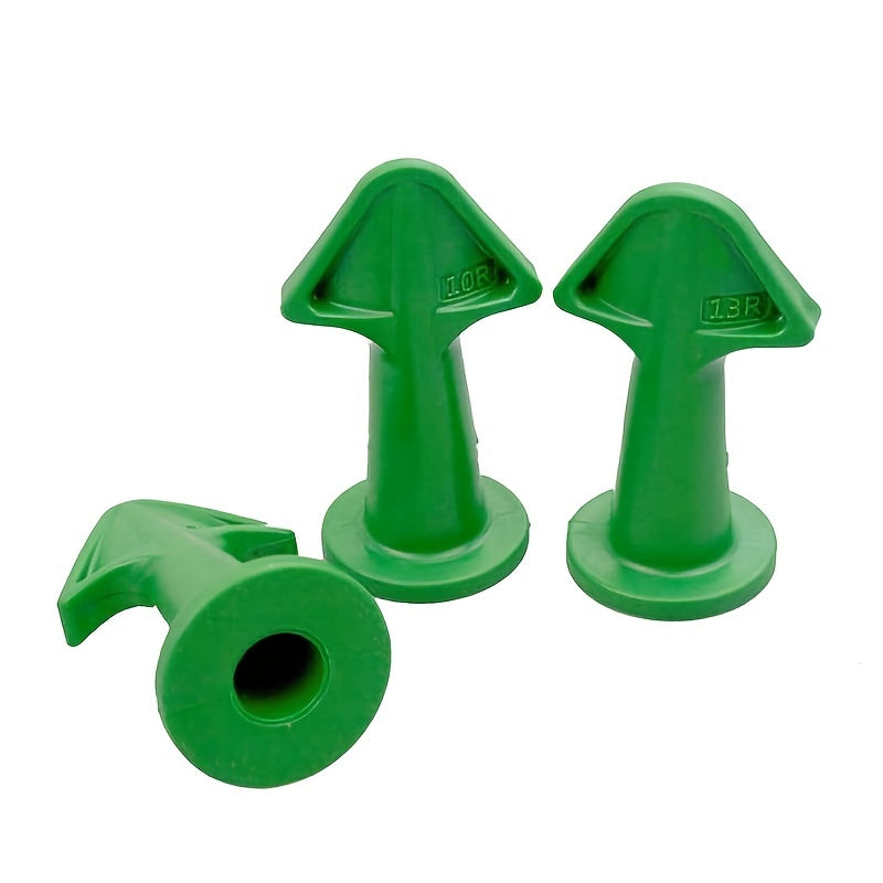 3pcs Silicone Caulk Nozzle Applicator Tools - Durable Plastic, Easy-Grip Handle for Floor Cleaning & Tile Joint Dirt Spatula, Ideal for Epoxy Sealant Application, Perfect Christmas & New Year Gift, Caulk Removal Tool