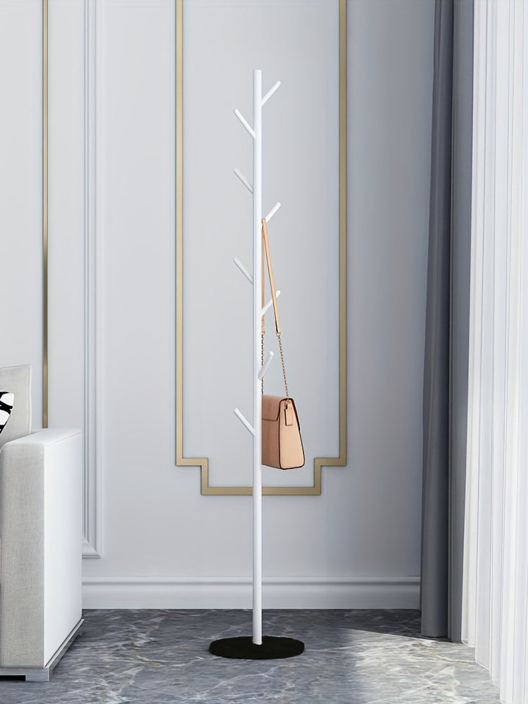 1pc Tree Coat Rack Stand, Free Standing Coat Rack W/Decorative Base, Hallway/Entryway Coat Hanger Stand For Clothes, Suits, Accessories