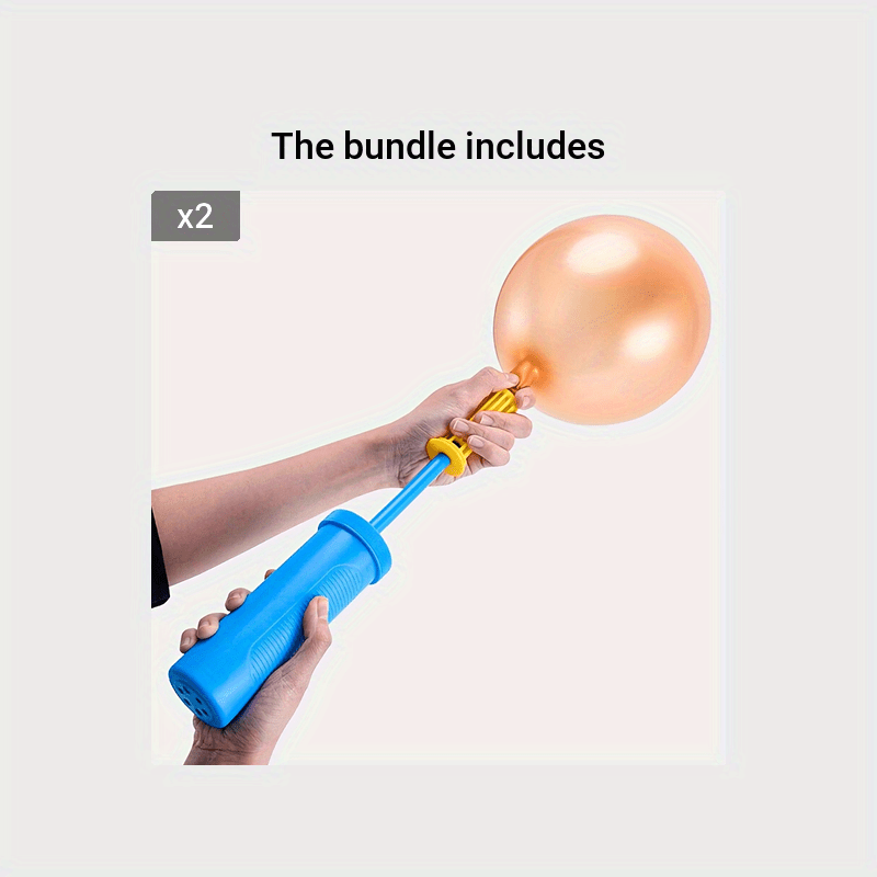 1pc Blue High Quality Two-Way Pump Balloon Accessory, Time-Saving And Convenient, Ideal Party Decorating Partner Halloween, Thanksgiving And Christmas Gift Easter Gift, Easter Room Decor