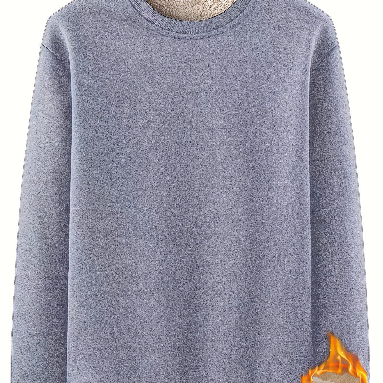 New Men's Casual Fashionable Solid Color Crew Neck Sweatshirts For Autumn And Winter