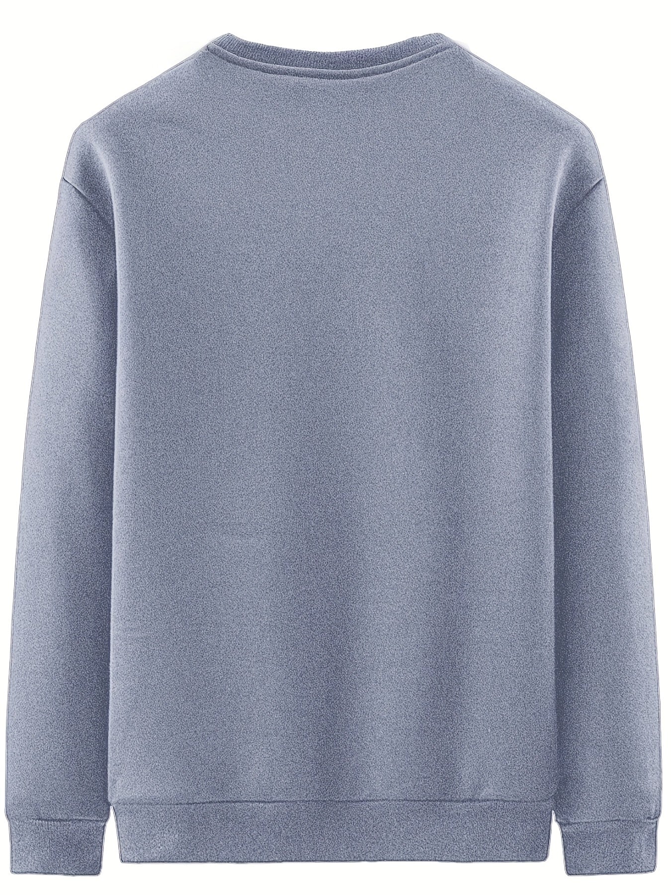 New Men's Casual Fashionable Solid Color Crew Neck Sweatshirts For Autumn And Winter