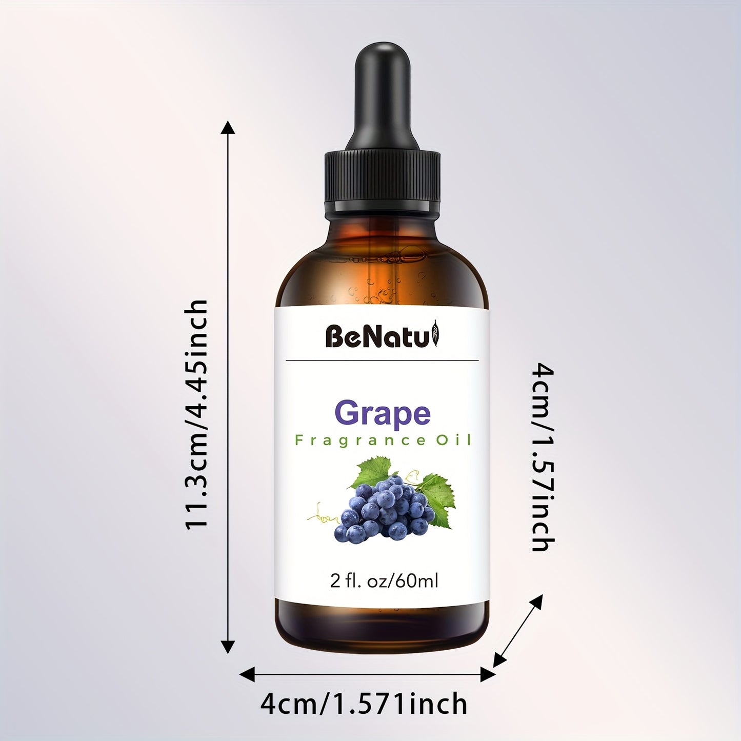2.03oz Grape Fragrance Essential Oil - Fruity Scent, Aromatic Oil for Making Scented Candle Soap, Long-lasting Natural Essential Oil, Suitable for Diffusers, Humidifiers, DIY Candle Making, Women's Car Parts, A Gift for Women