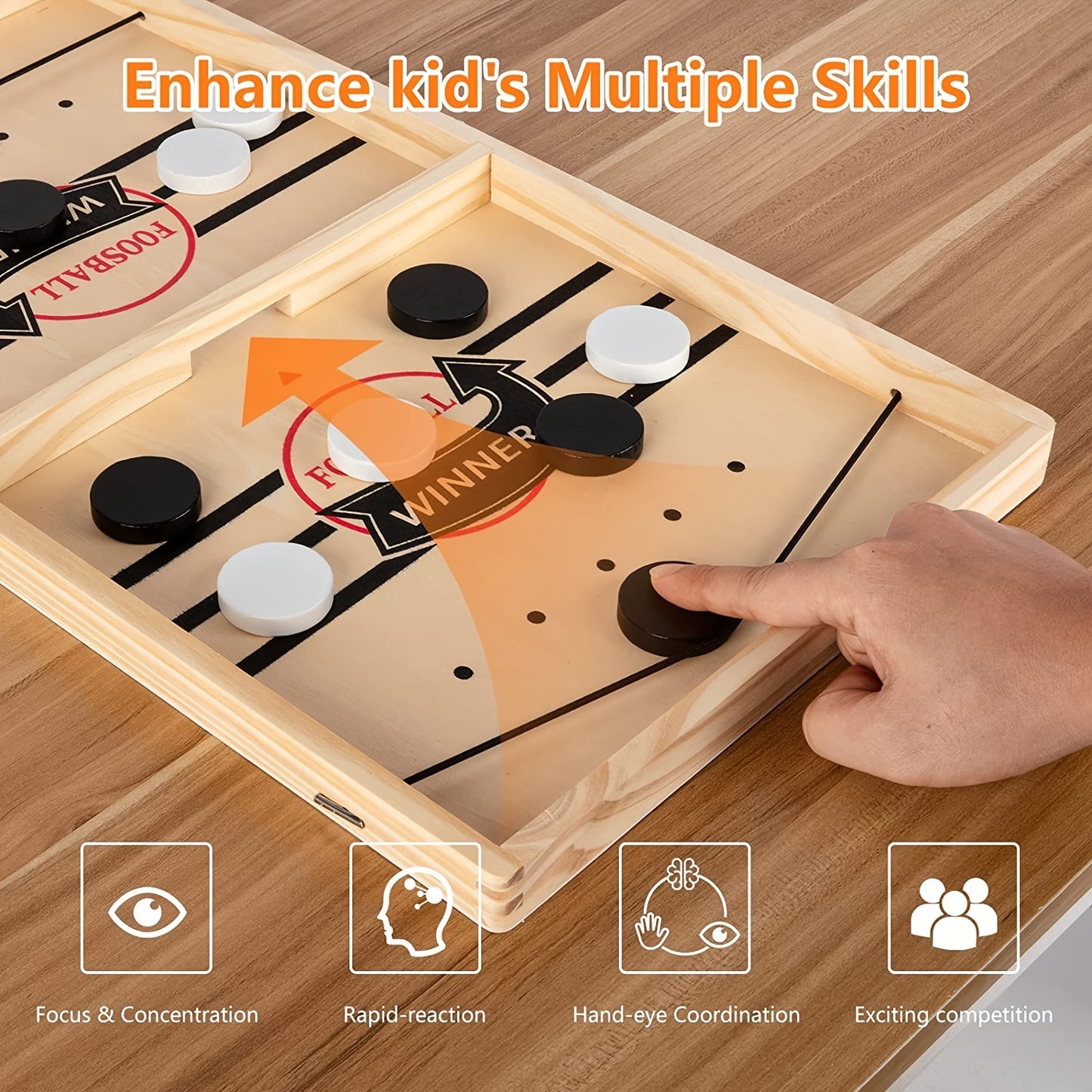 Super Winner Slingshot Board Game - Fast-Paced Action-Packed Table Hockey Game for Adults - Perfect Party Game for Christmas, Halloween, Thanksgiving, and Gaming Enthusiasts