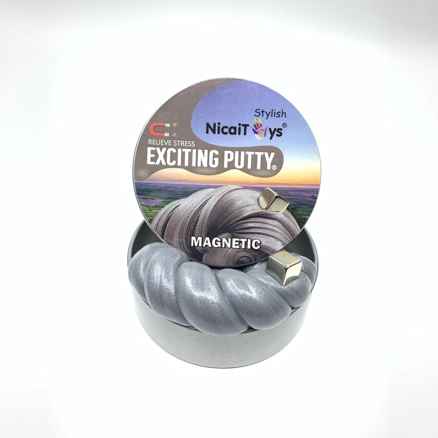 Magnetic Plasticine, Magnetic Bouncing Silicon Mud, Swallowing Magnet Mud, Children's Adult Creative Decompression Educational Toys, Halloween, Christmas and Thanksgiving Day gift