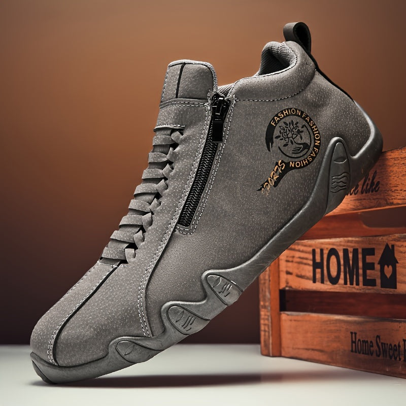 [Trending] Men's Casual Outdoor Hiking Shoes - Durable, Lightweight with Zip Closure for All Seasons
