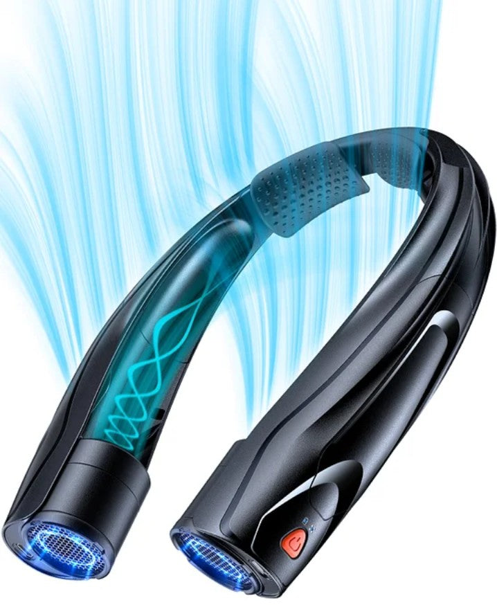 Best rechargeable portable Fan wearable Leafless bladeless small Fan Mini cooling hanging neck Fan.