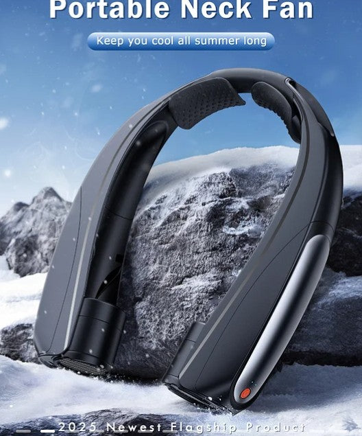 Best rechargeable portable Fan wearable Leafless bladeless small Fan Mini cooling hanging neck Fan.
